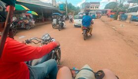 Pakse Local daily life on the streets, Laos